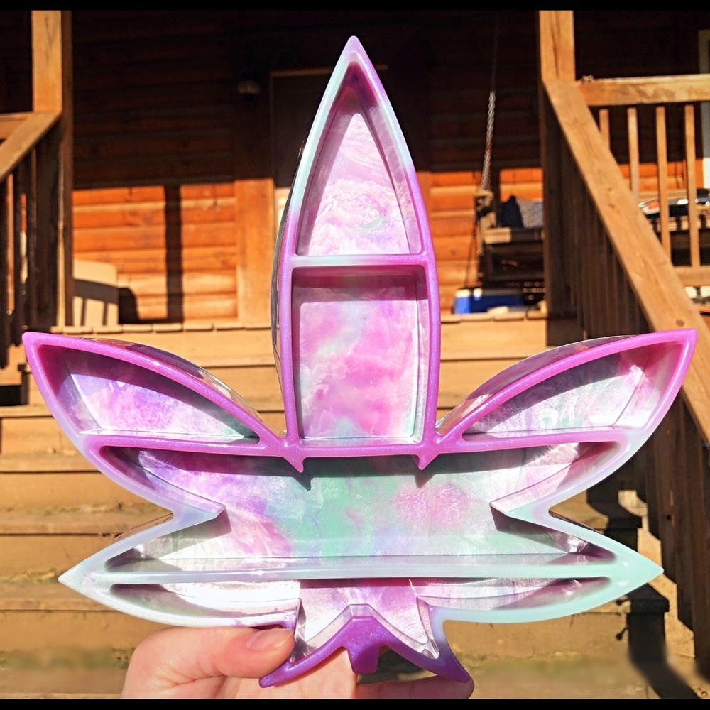 Pot leaf shelf stoner shelf storage organizer gift